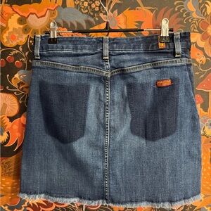 7 For All Mankind Y2K Stretch Denim Lowrise Skirt
